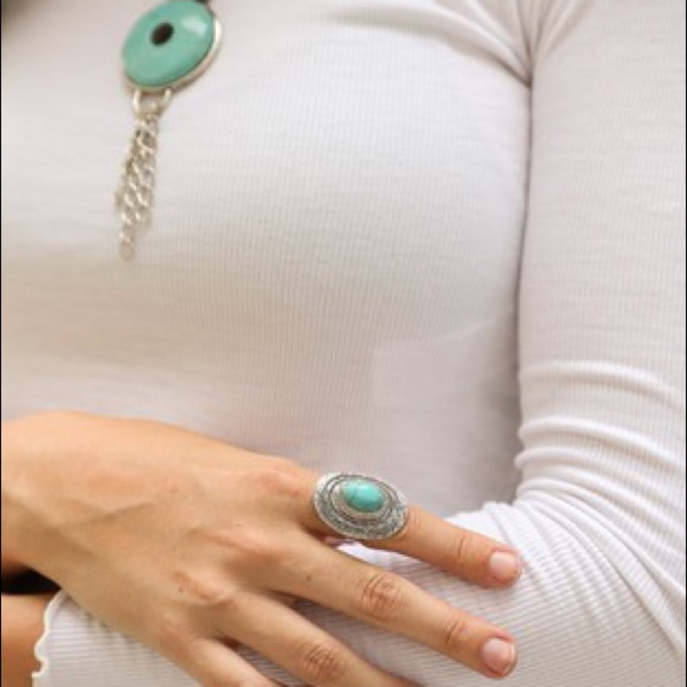 Bullseye Turquoise Ring